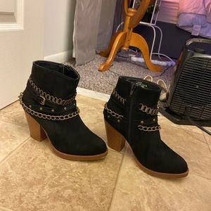 Black ankle booties